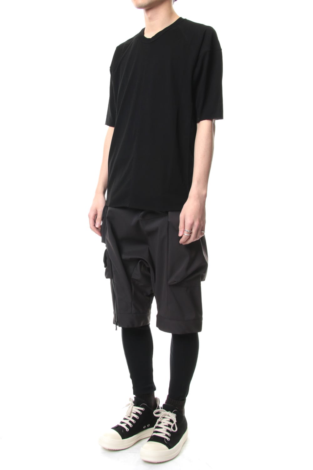 Strong textured T-shirt Black