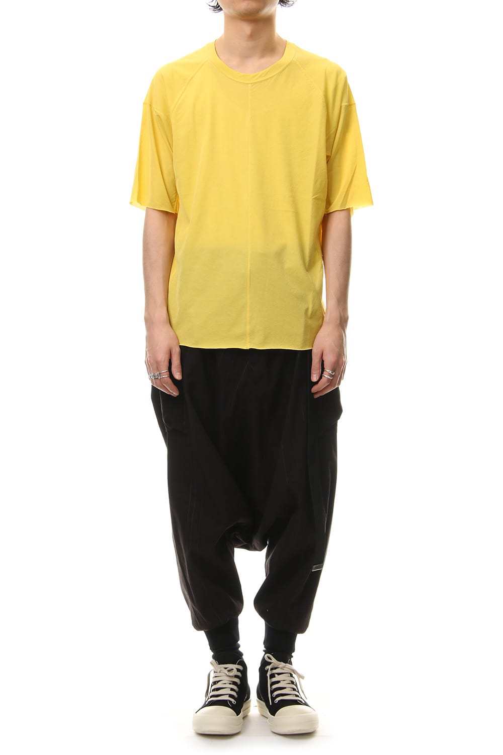 Strong textured T-shirt Yellow