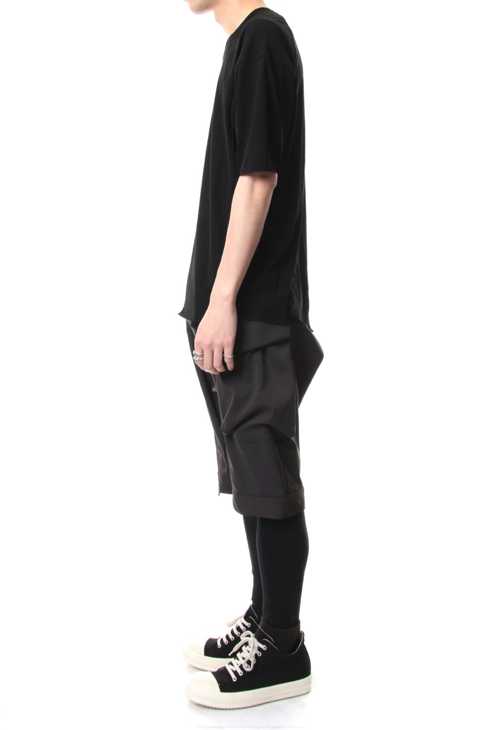 Strong textured T-shirt Black