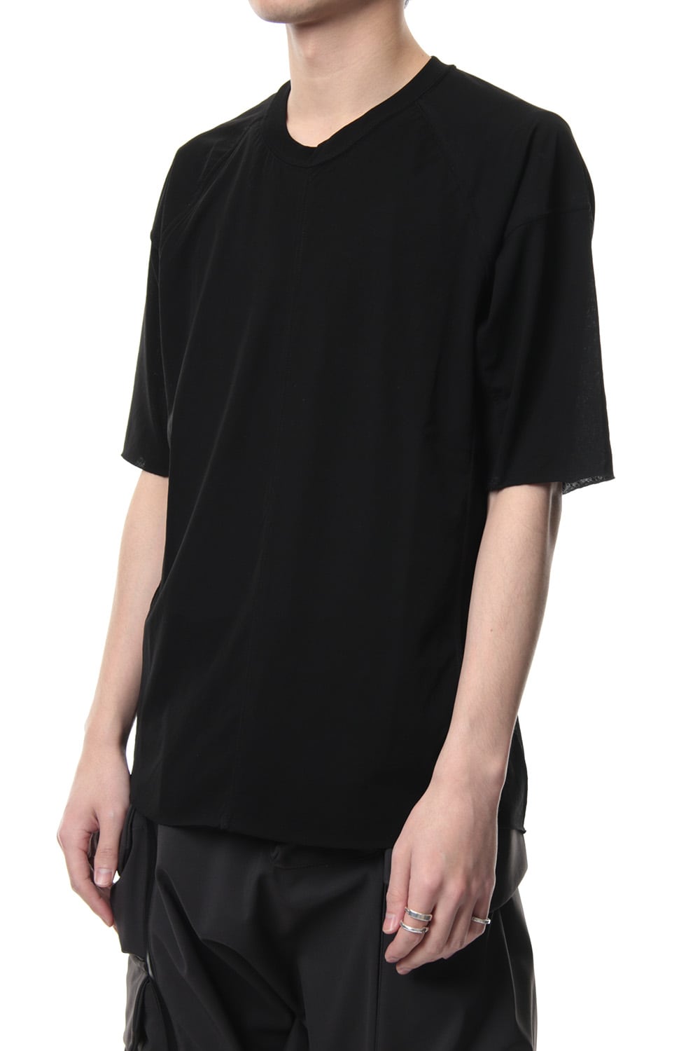 Strong textured T-shirt Black