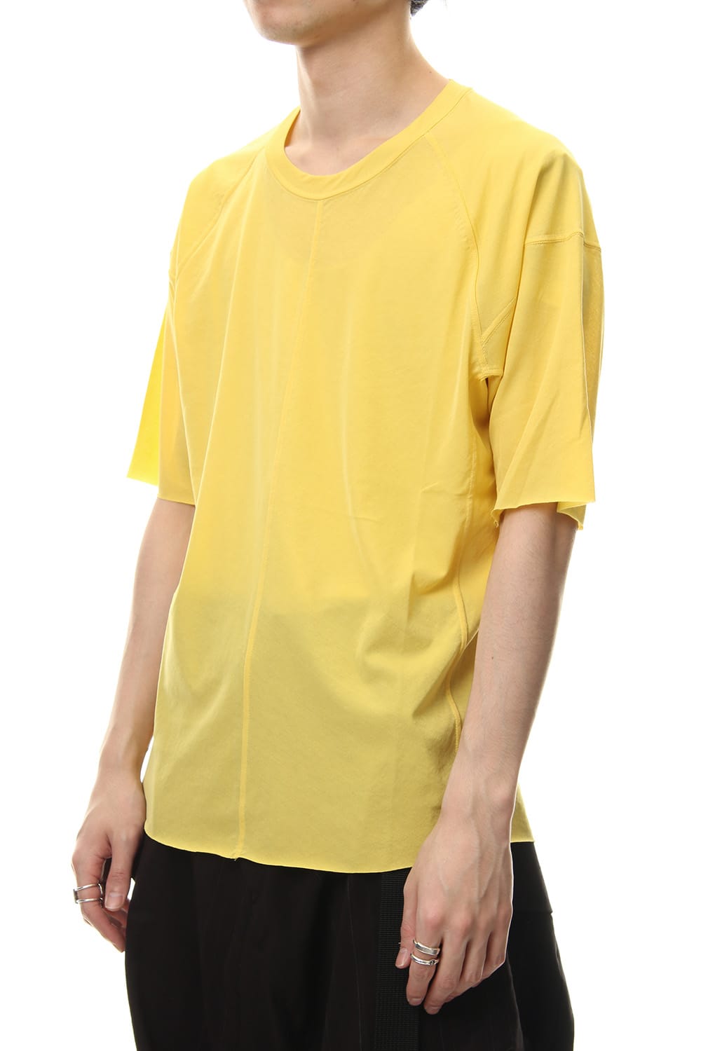 Strong textured T-shirt Yellow