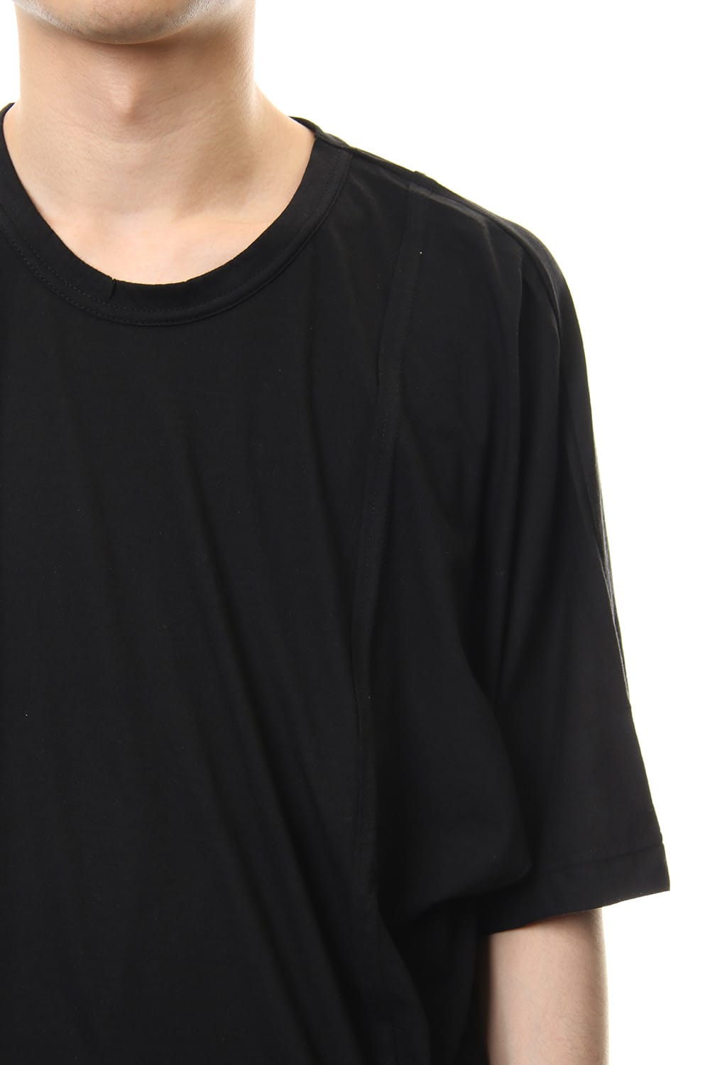 Cotton silk big T-shirt Black