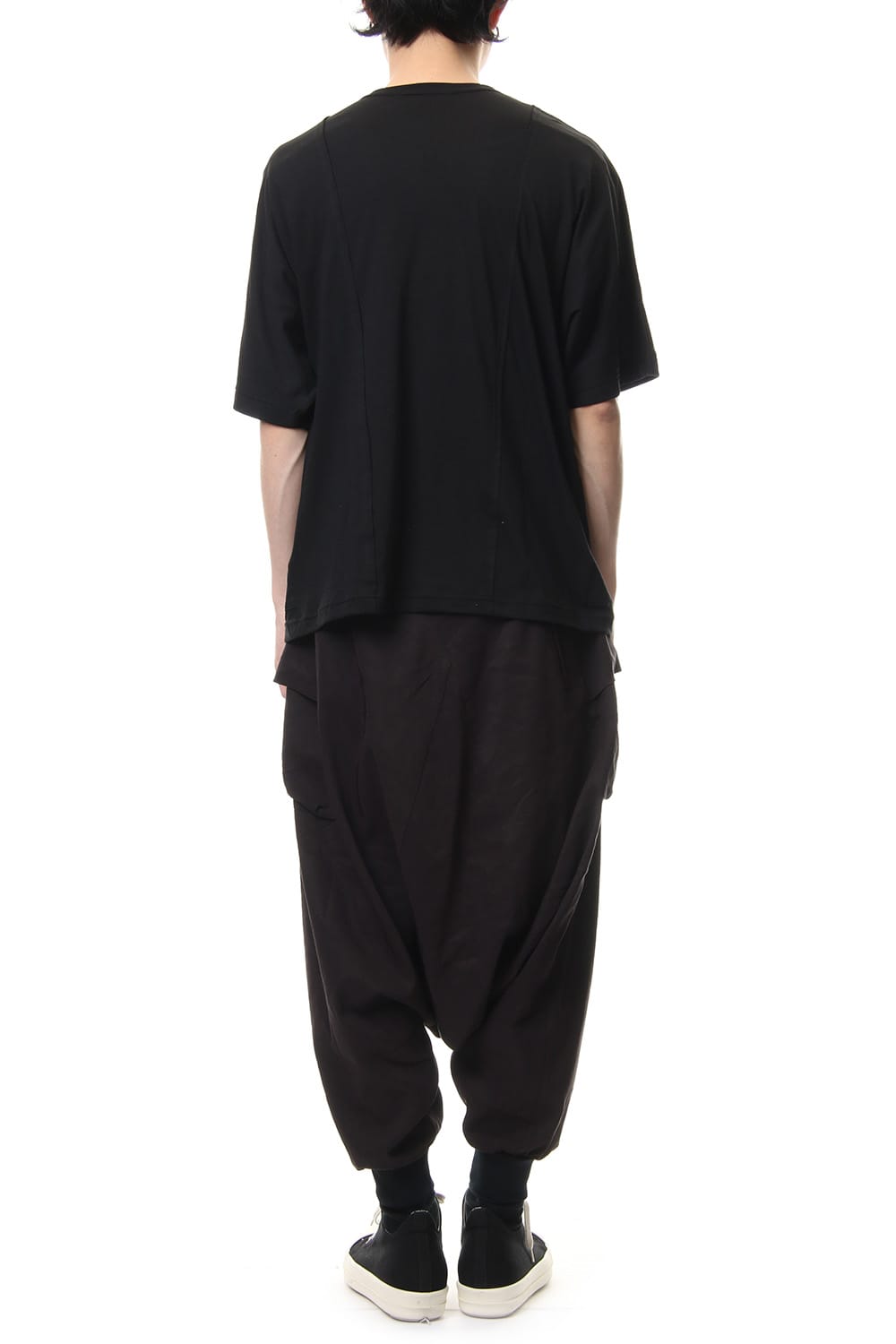 Cotton silk big T-shirt Black