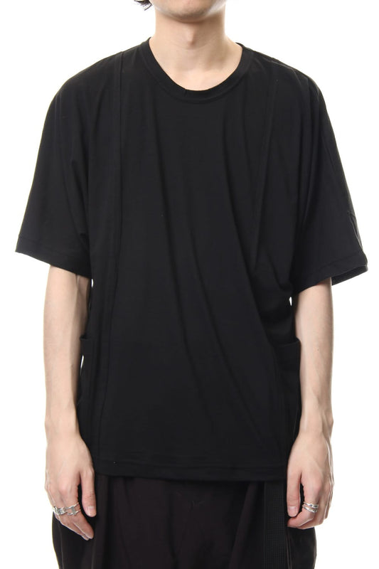 Cotton silk big T-shirt Black