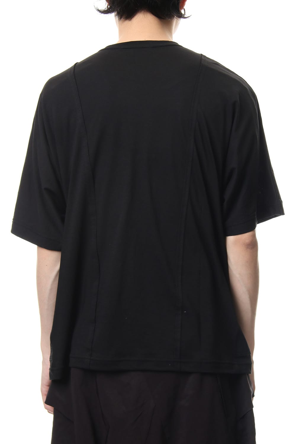 Cotton silk big T-shirt Black