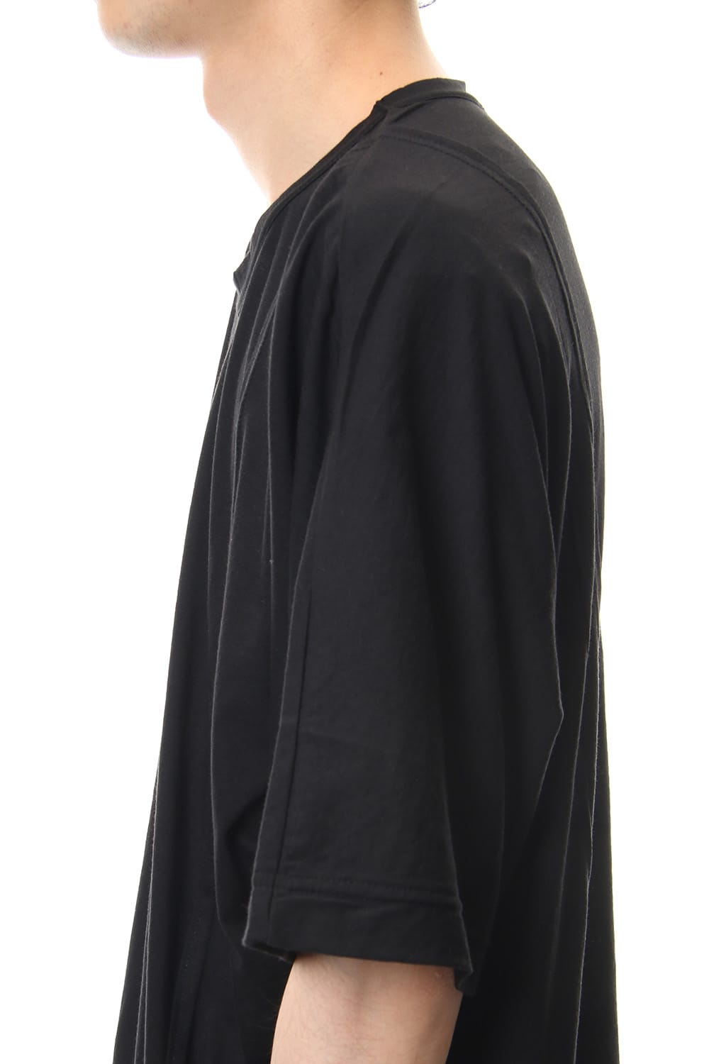 Cotton silk big T-shirt Black