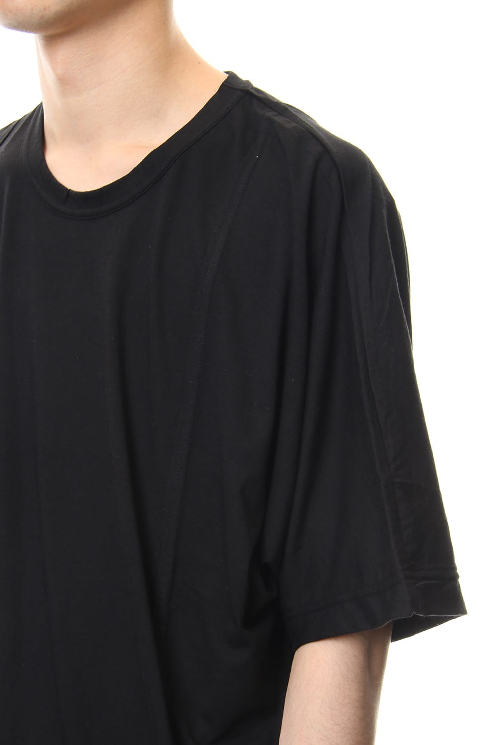 Cotton silk big T-shirt Black