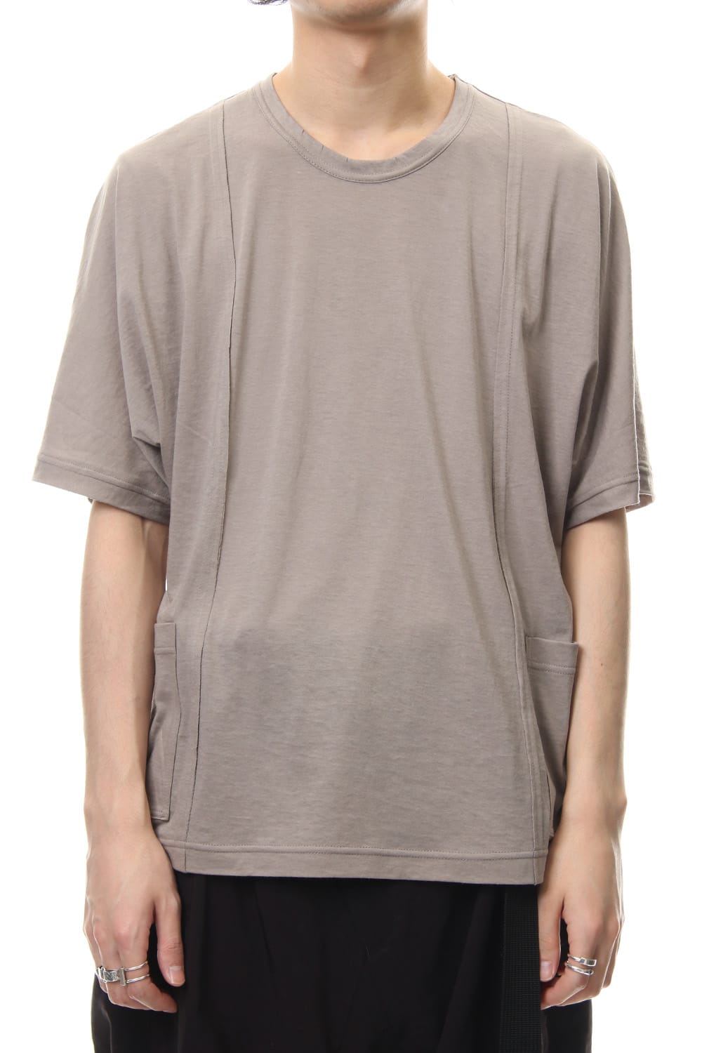 Cotton silk big T-shirt G.Beige