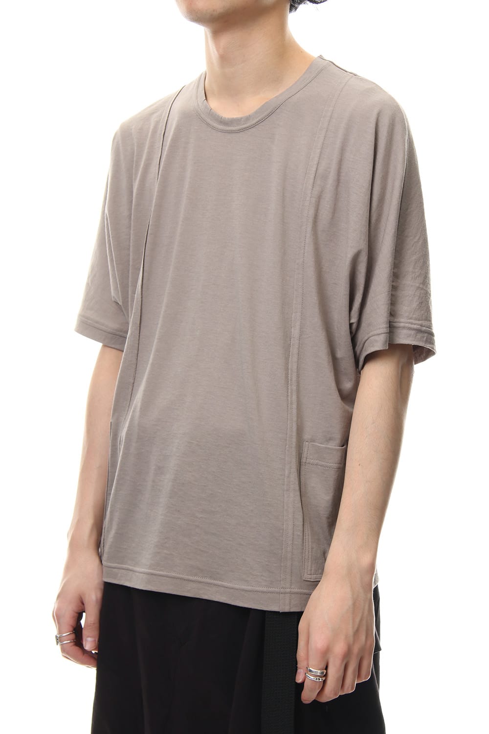 Cotton silk big T-shirt G.Beige