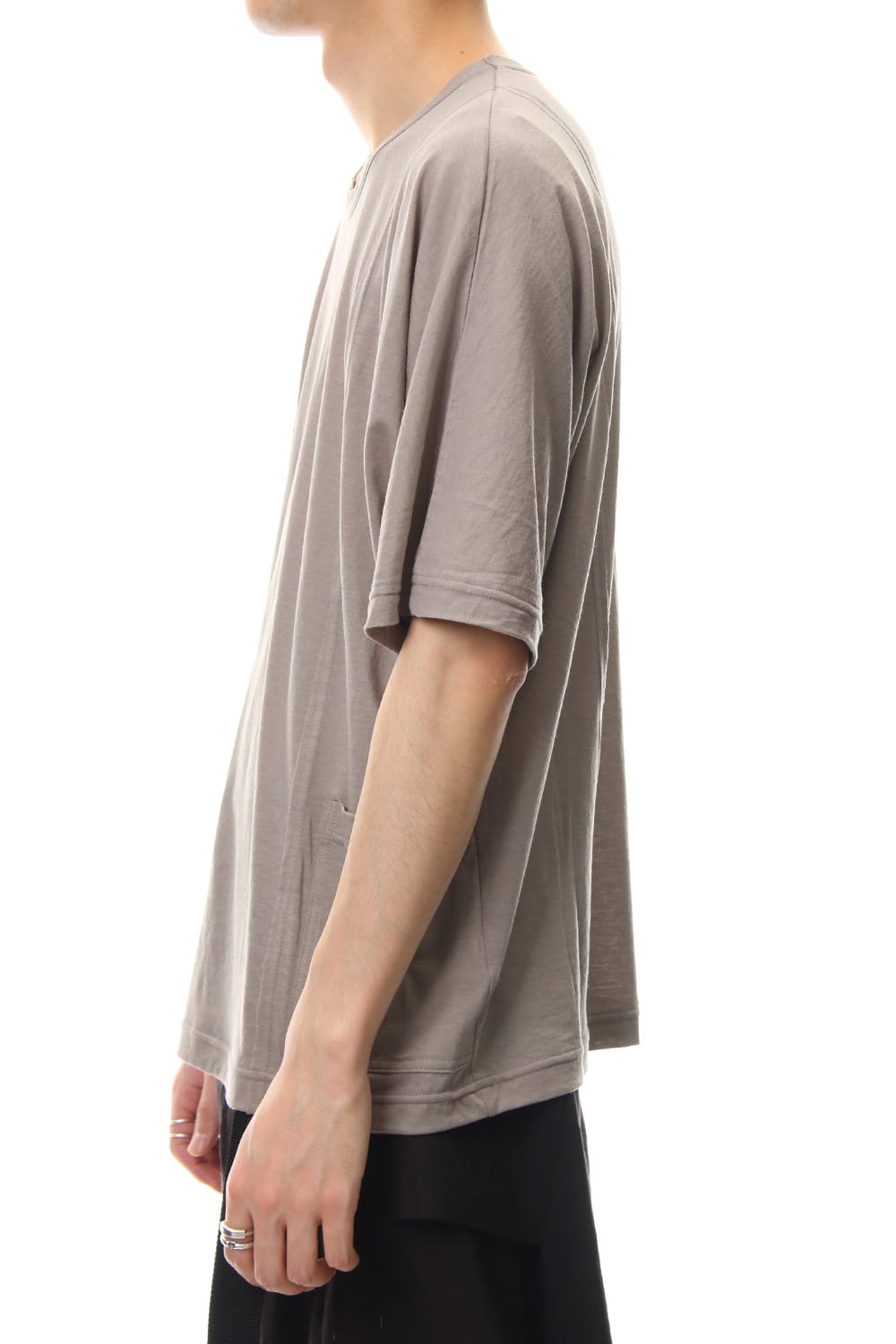 Cotton silk big T-shirt G.Beige