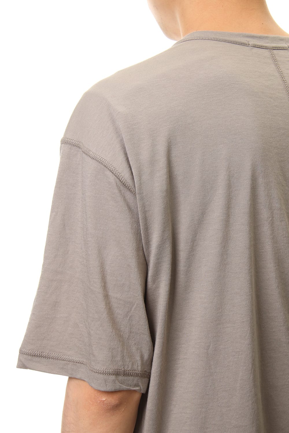 Cotton silk hem pocket T-shirt G.Beige