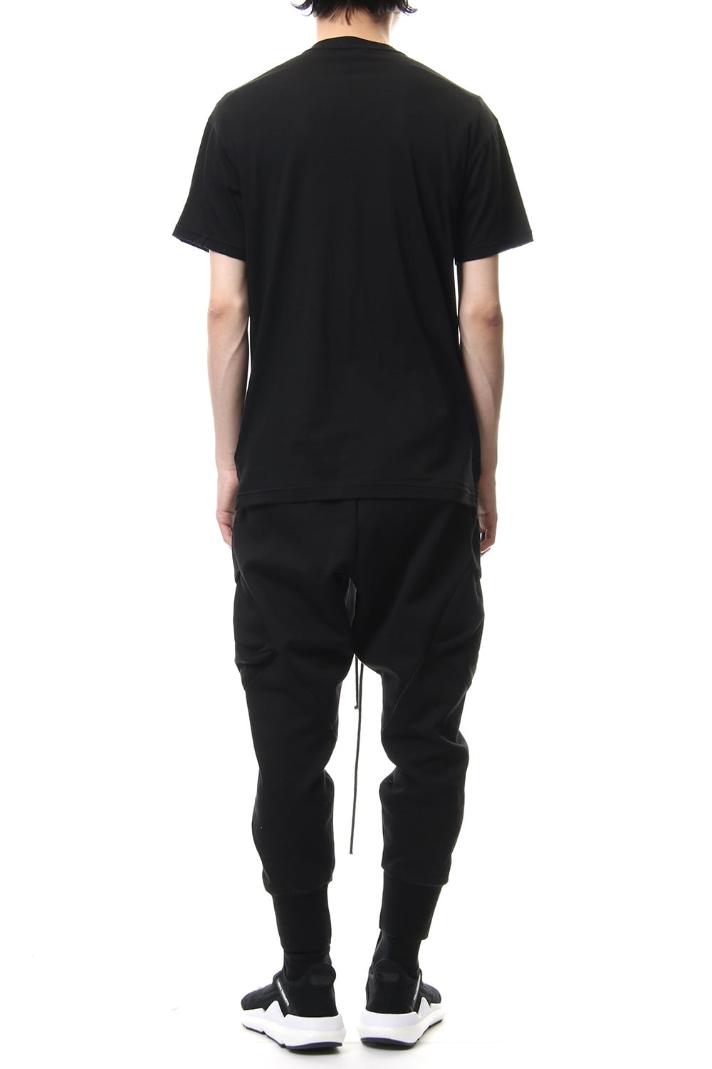 Cotton silk regular T-shirt Black