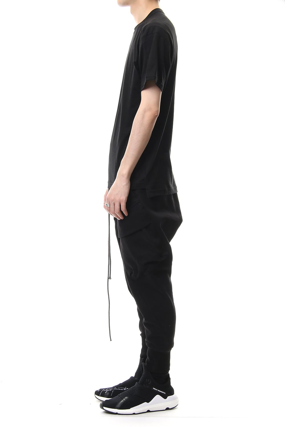 Cotton silk regular T-shirt Black