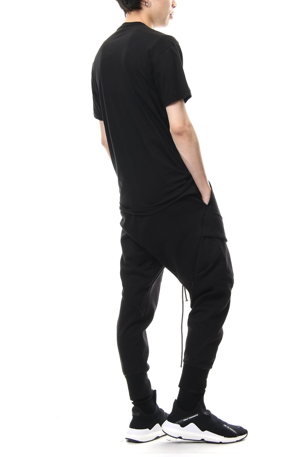 Cotton silk regular T-shirt Black