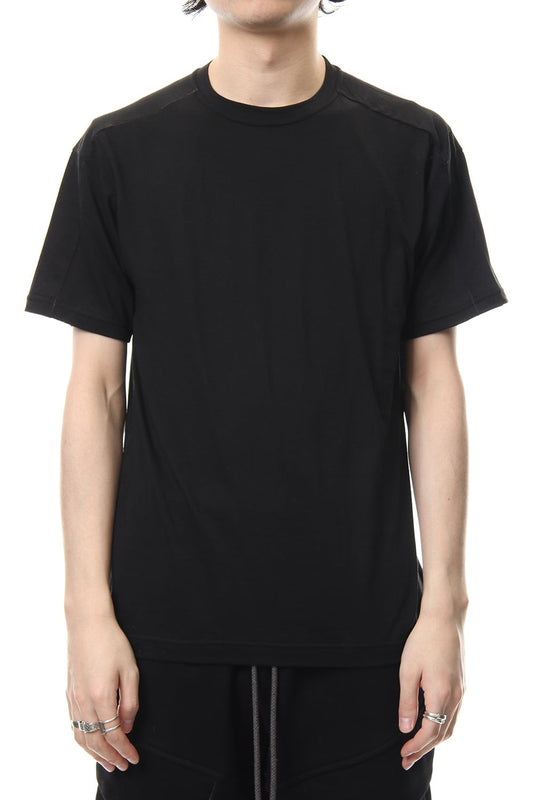 Cotton silk regular T-shirt Black