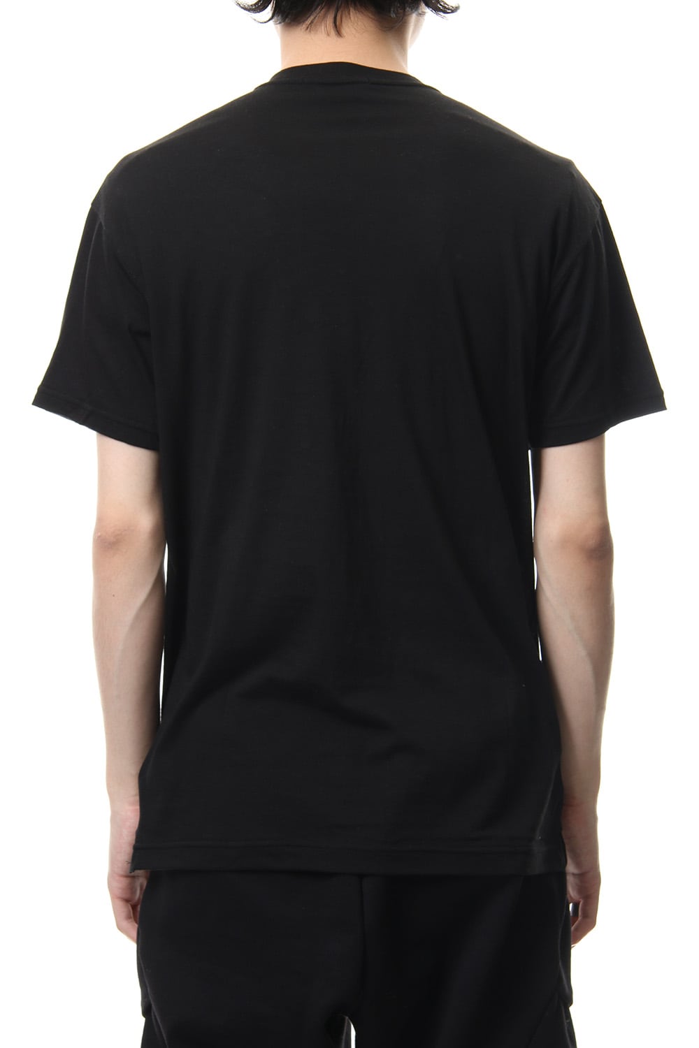 Cotton silk regular T-shirt Black