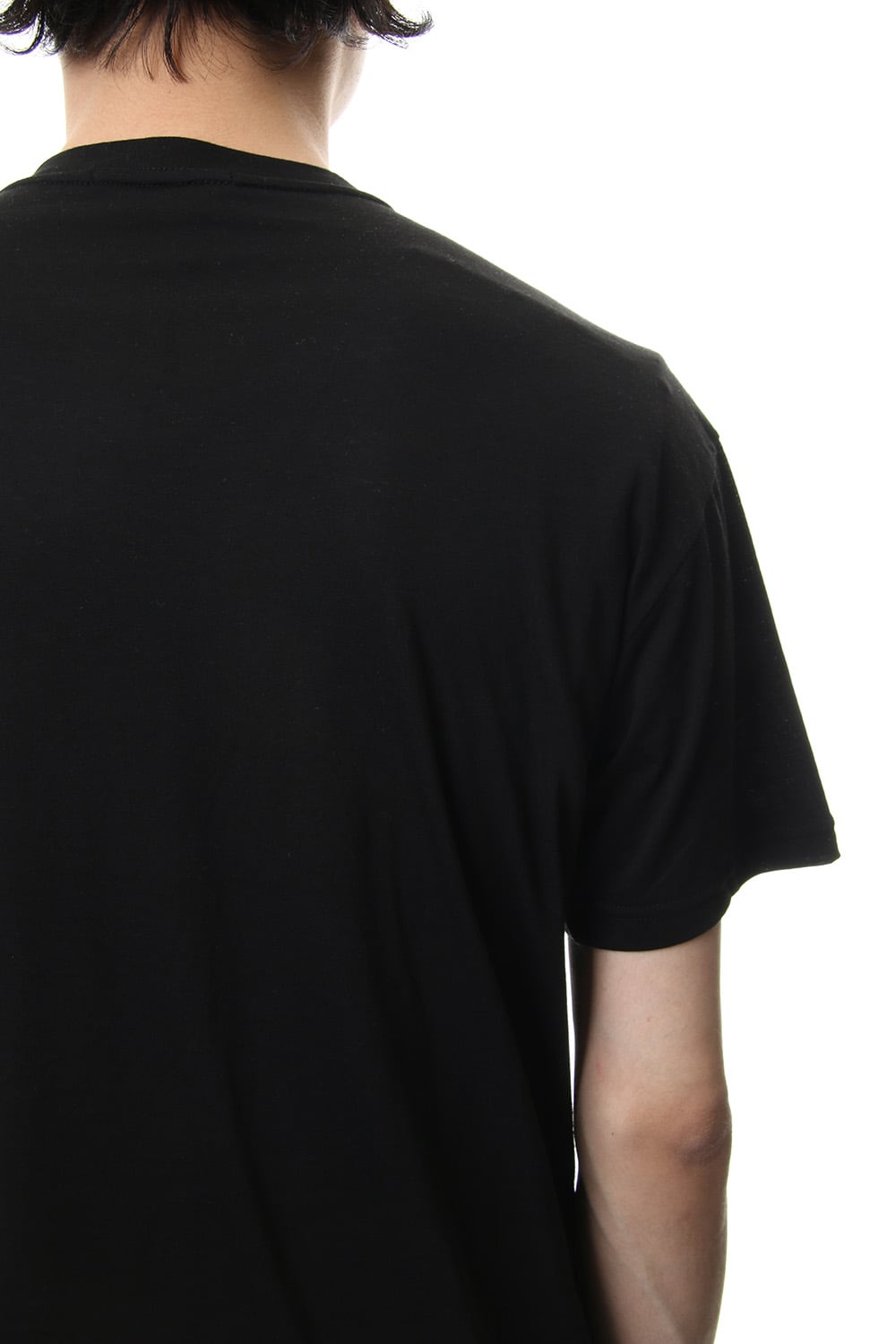 Cotton silk regular T-shirt Black