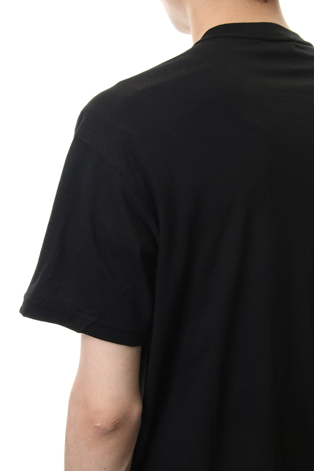 Cotton silk regular T-shirt Black