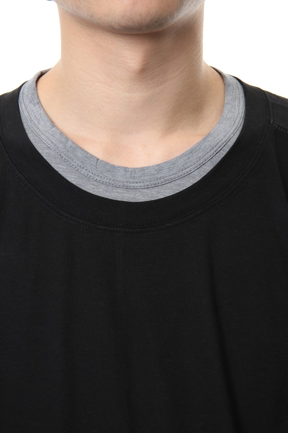 Cotton silk long sleeved T-shirt Black