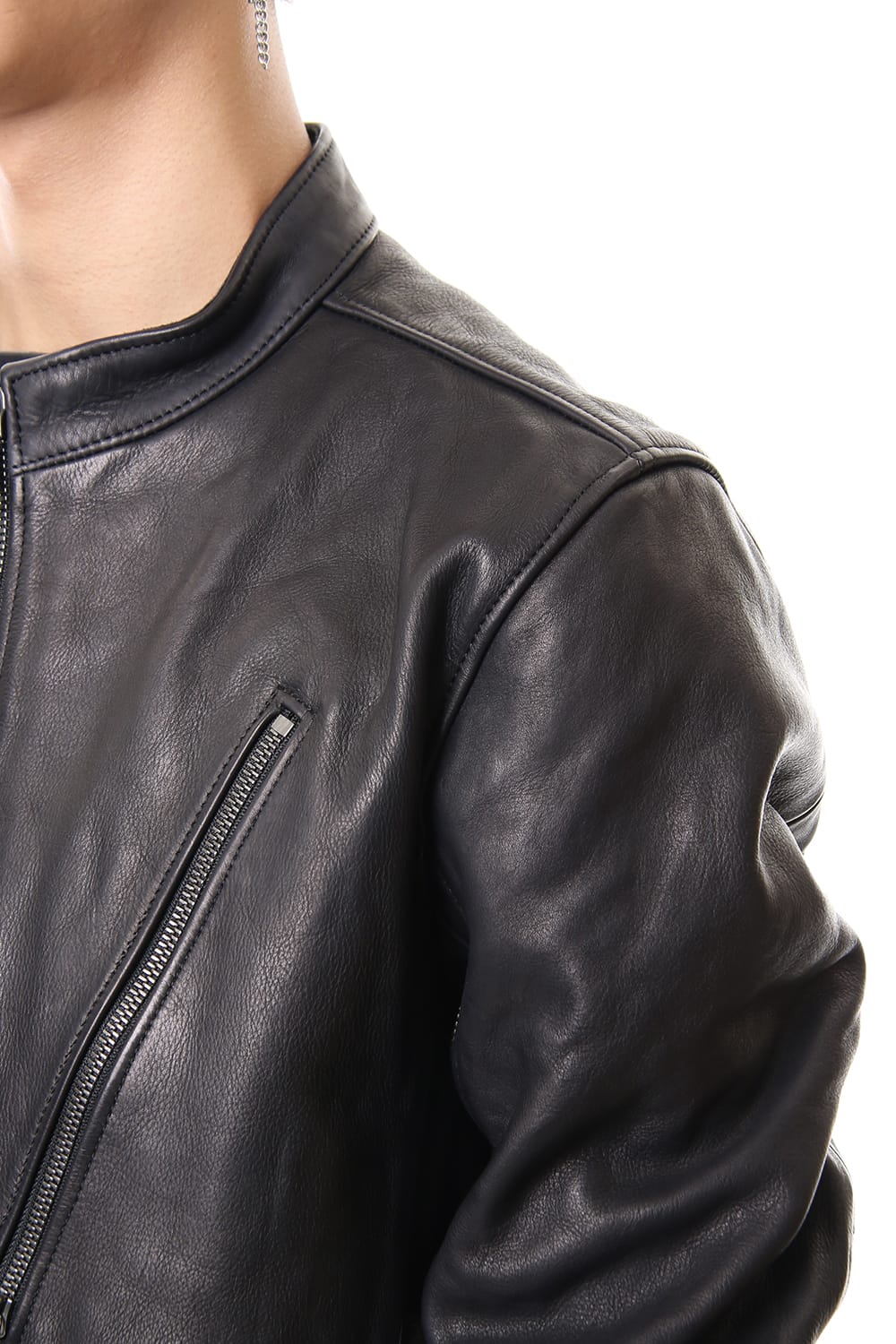 Calf Single Biker Jacket 