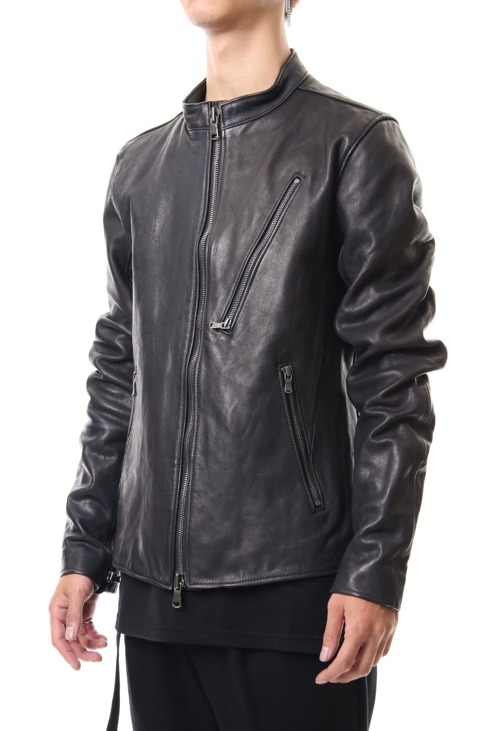 Calf Single Biker Jacket 