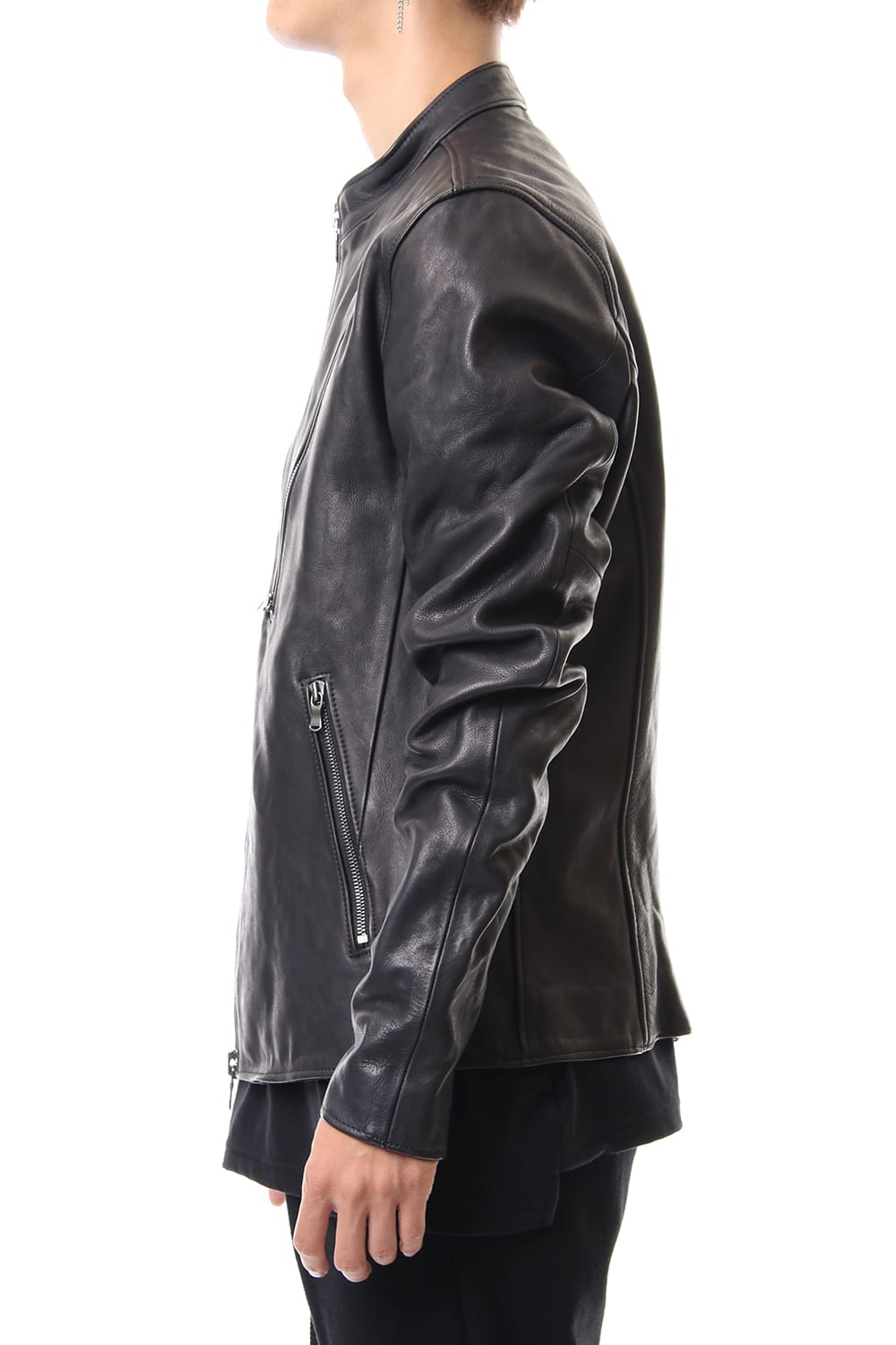 Calf Single Biker Jacket