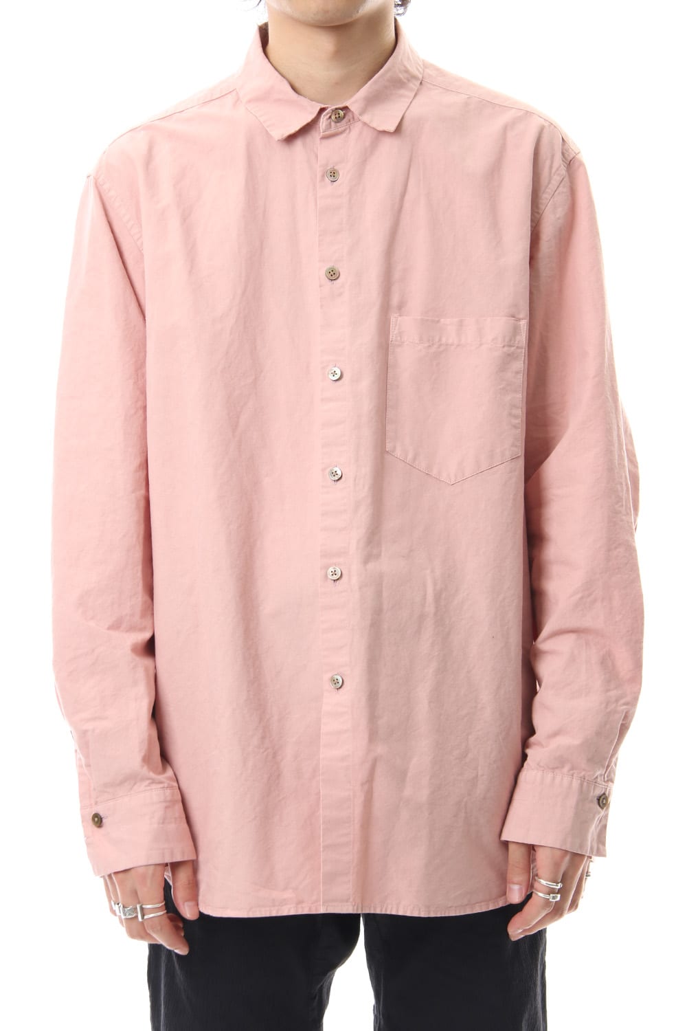 Cotton Linen Plane Shirt - G.Pink