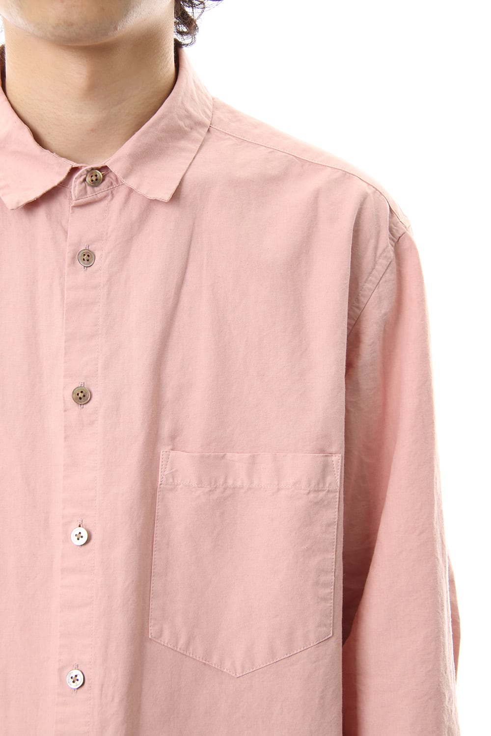 Cotton Linen Plane Shirt - G.Pink