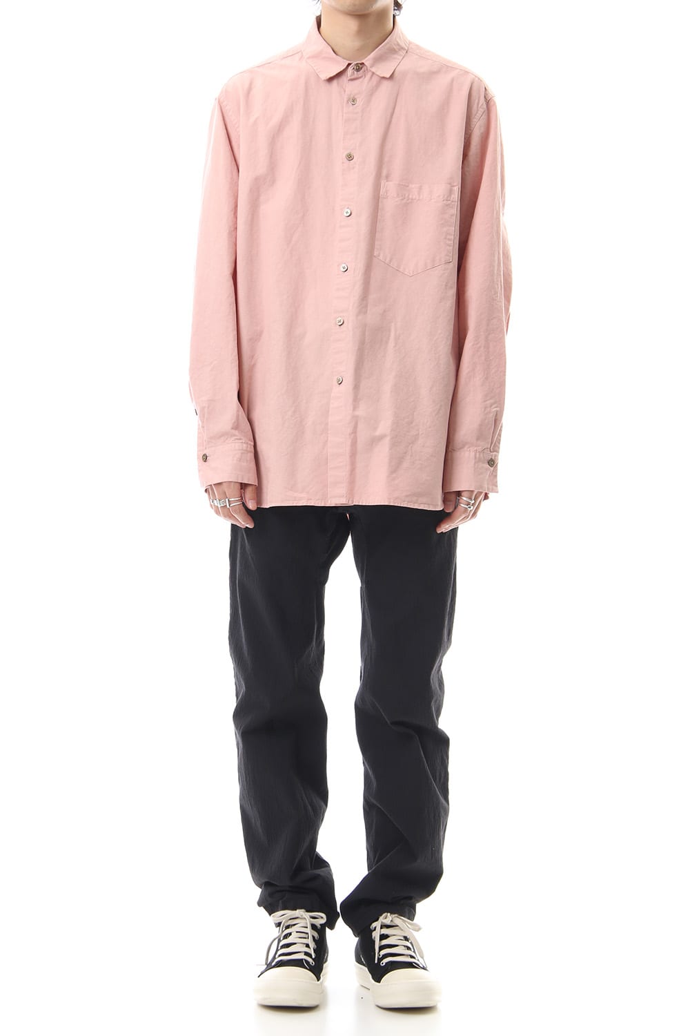 Cotton Linen Plane Shirt - G.Pink