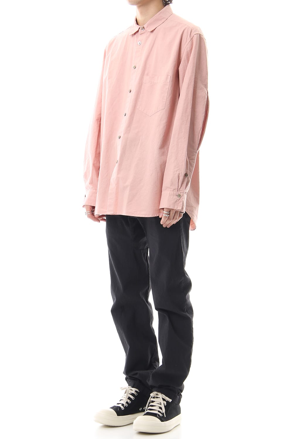 Cotton Linen Plane Shirt - G.Pink