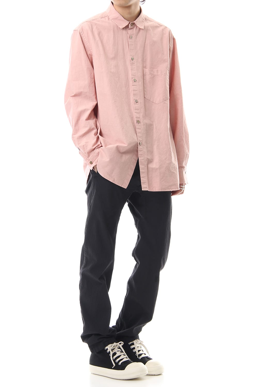 Cotton Linen Plane Shirt - G.Pink