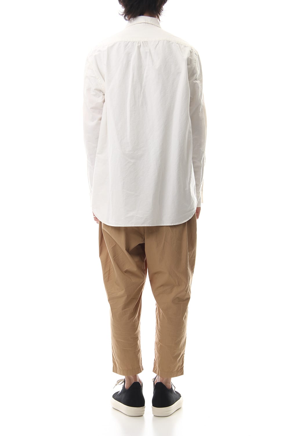 Cotton Linen Plane Shirt - White