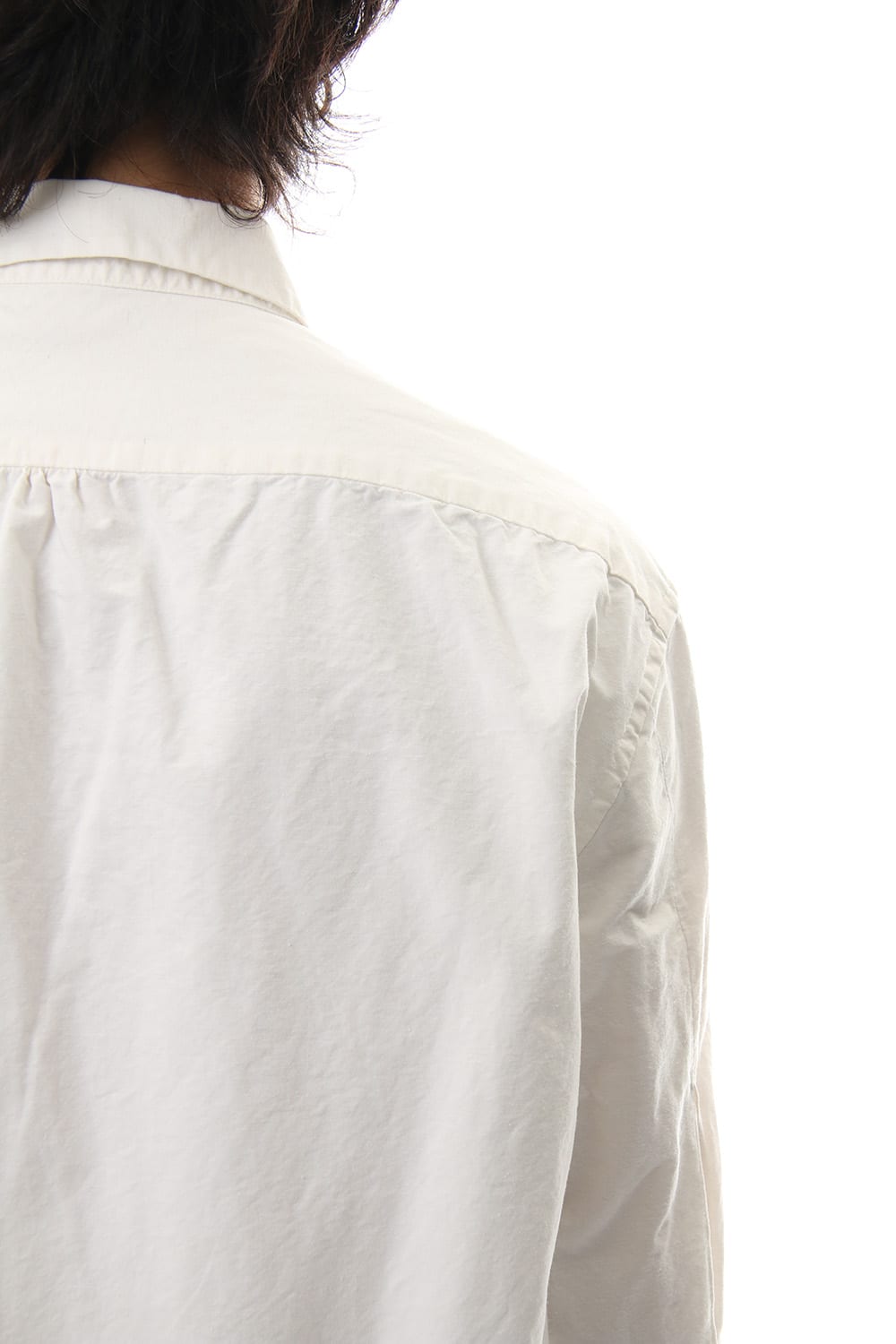 Cotton Linen Plane Shirt - White