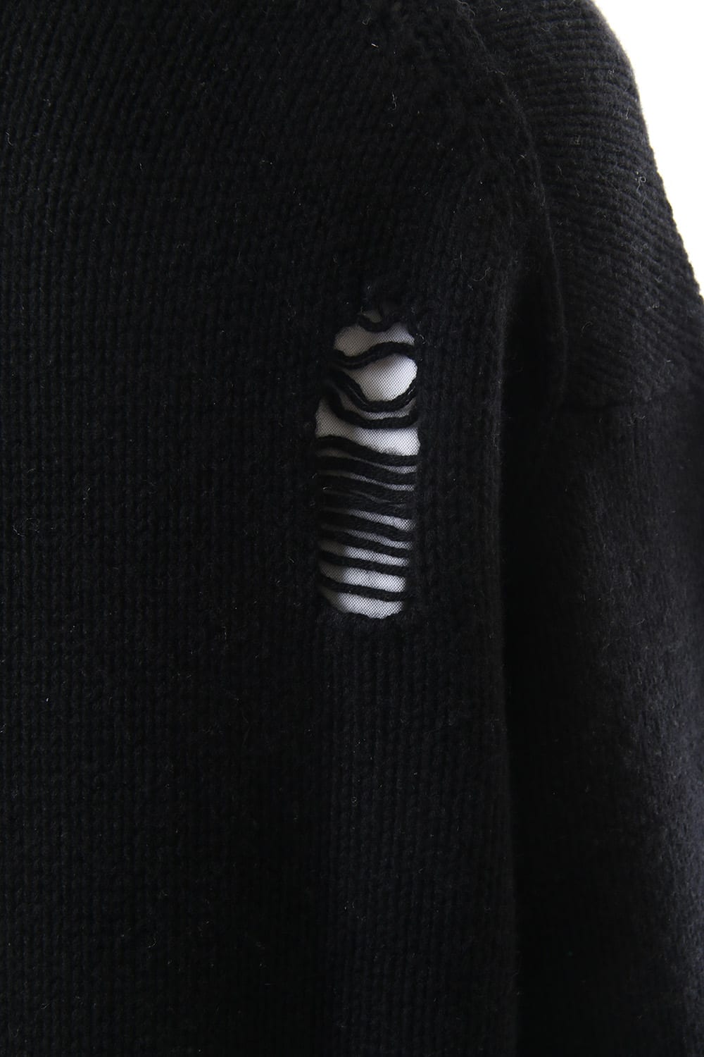 Sleeve Border Wool Cashmere Sweater