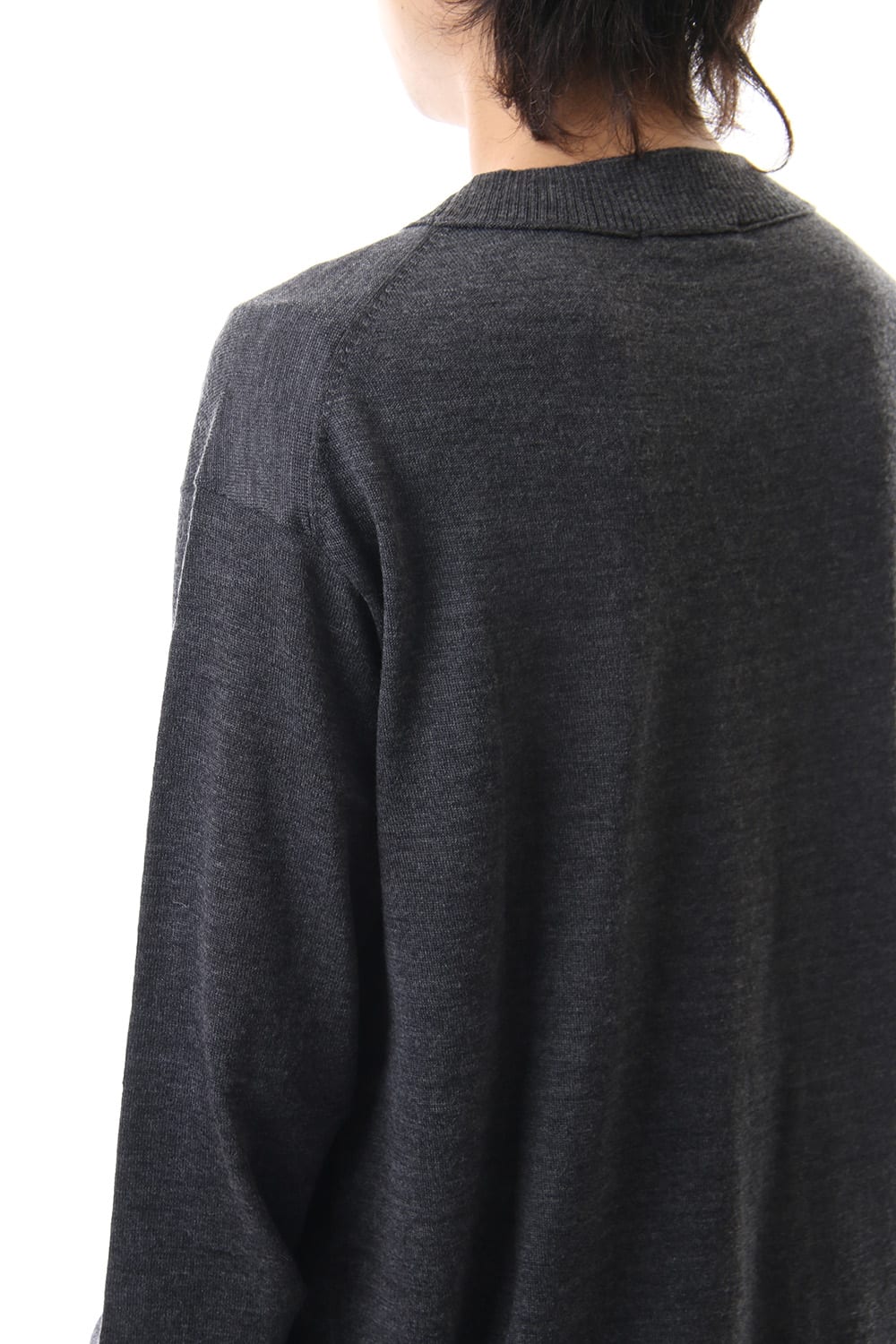 Fine merino Border Sleeve L/S Tshirt