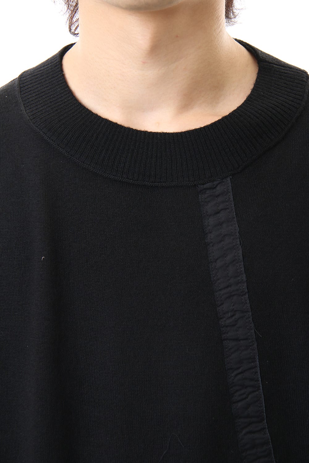Fine merino Border Sleeve L/S Tshirt