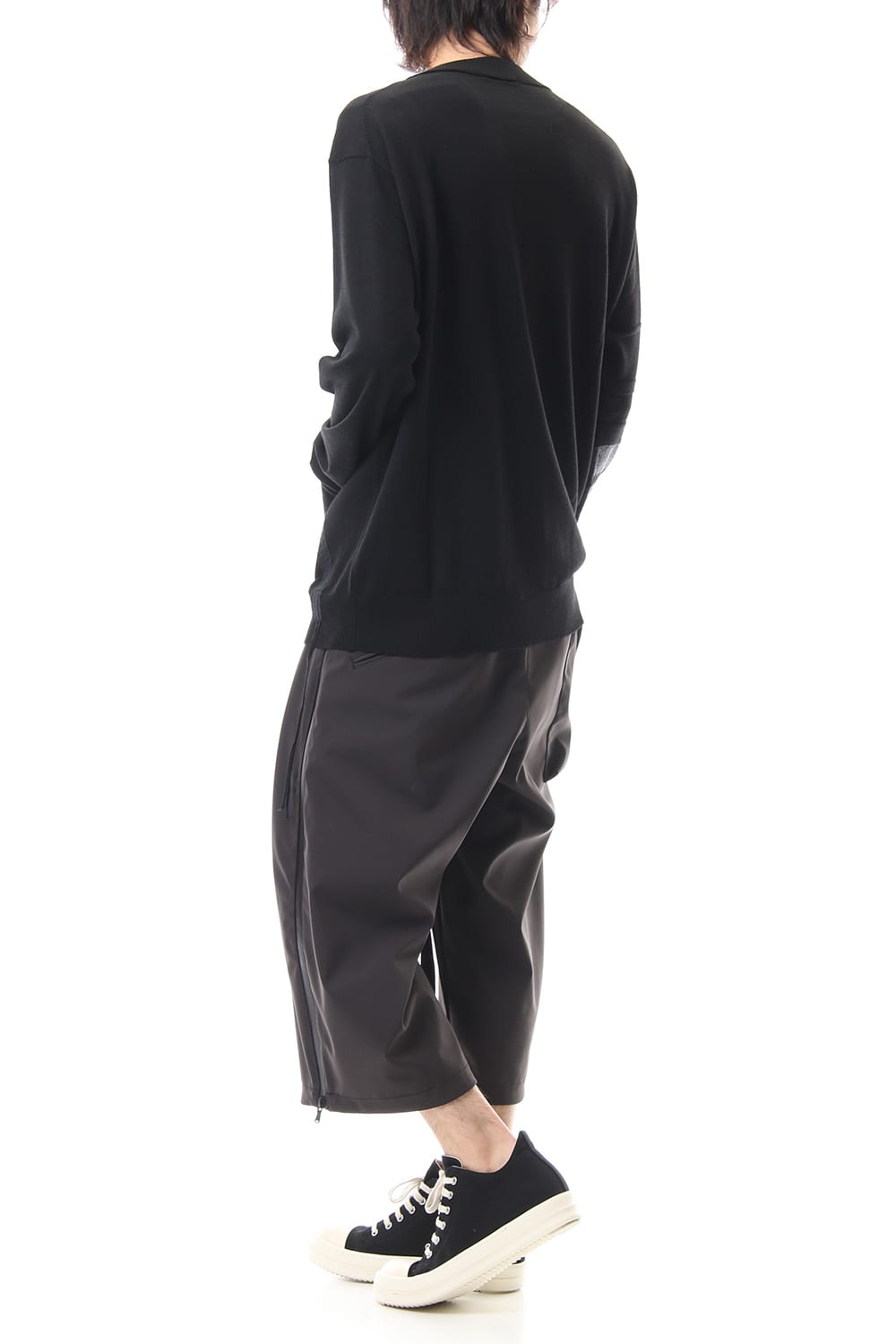 Fine merino Border Sleeve L/S Tshirt