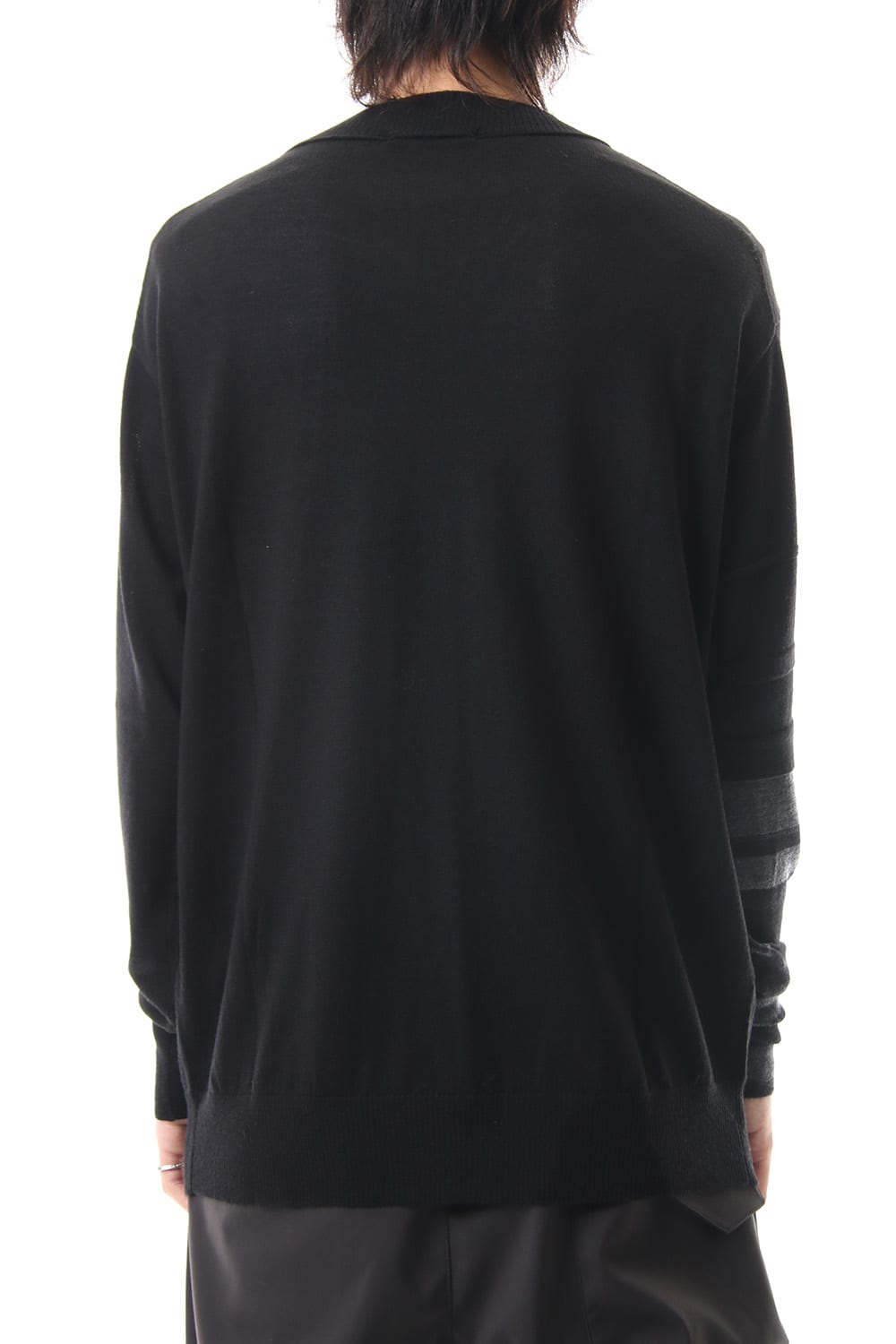 Fine merino Border Sleeve L/S Tshirt