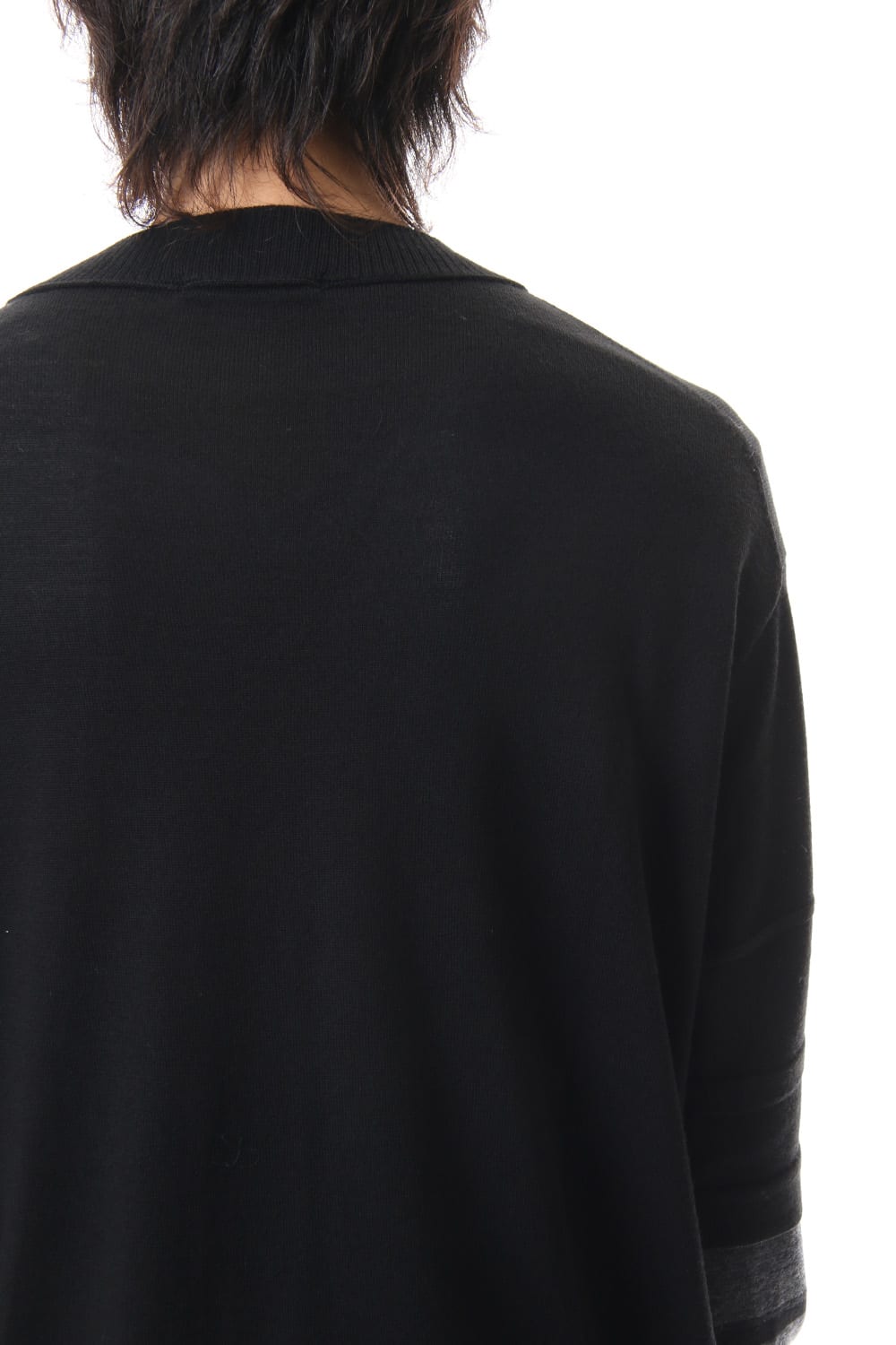 Fine merino Border Sleeve L/S Tshirt