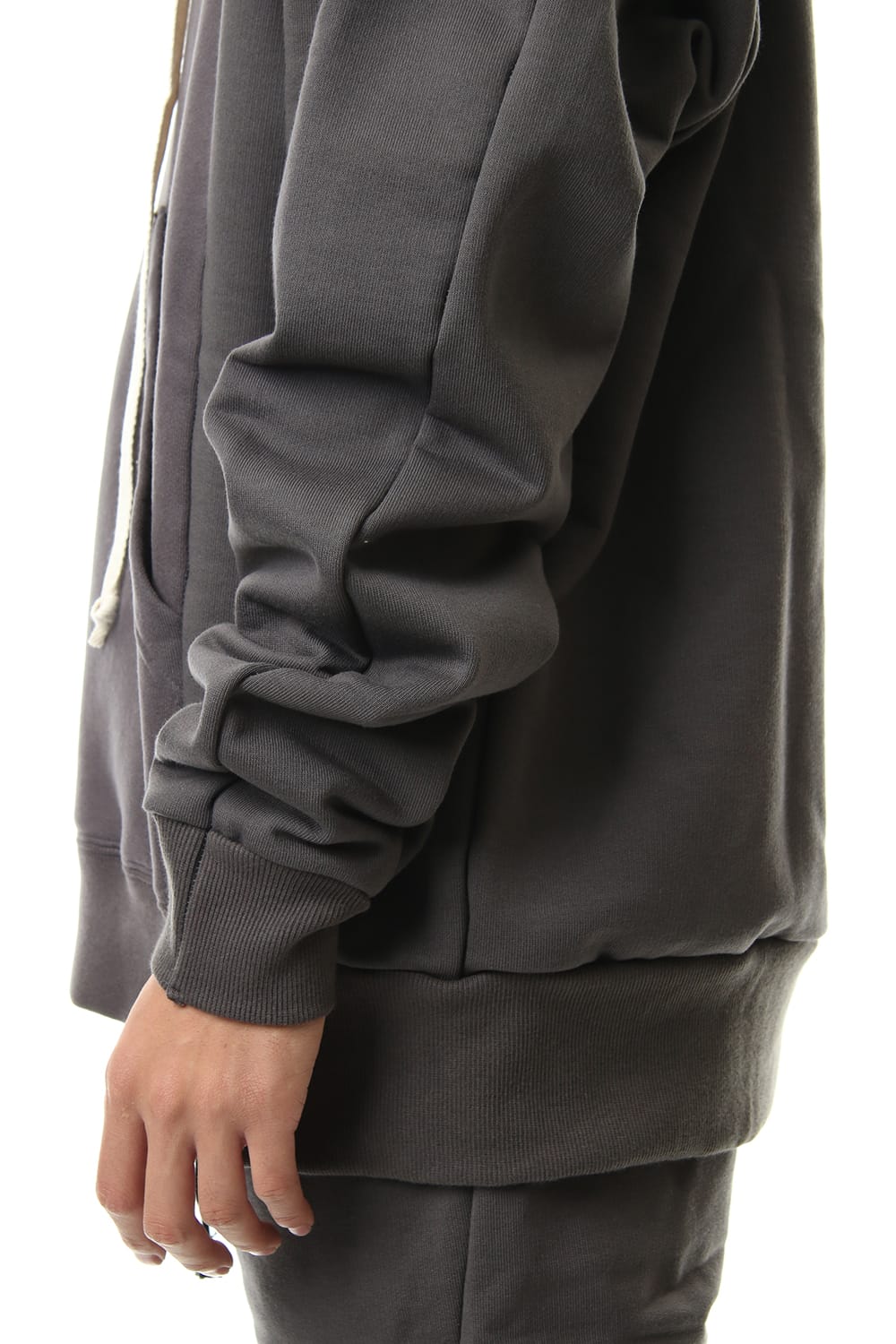 Fleece Lining Combination Hoodie - Gray