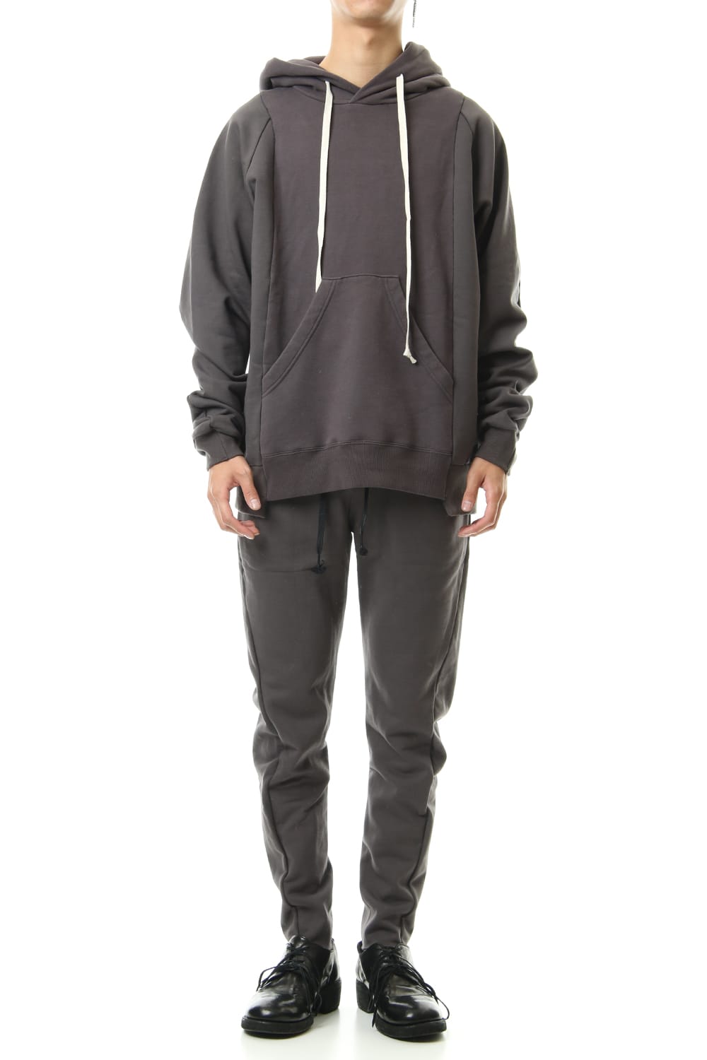 Fleece Lining Combination Hoodie - Gray