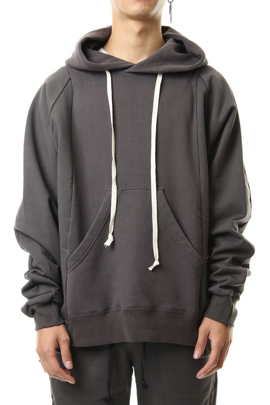 フリース ライニング コンビネーション フーディ Gray