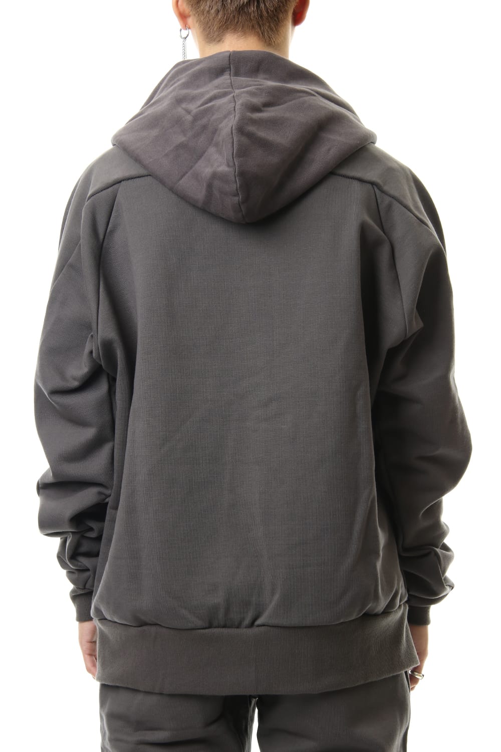 Fleece Lining Combination Hoodie - Gray