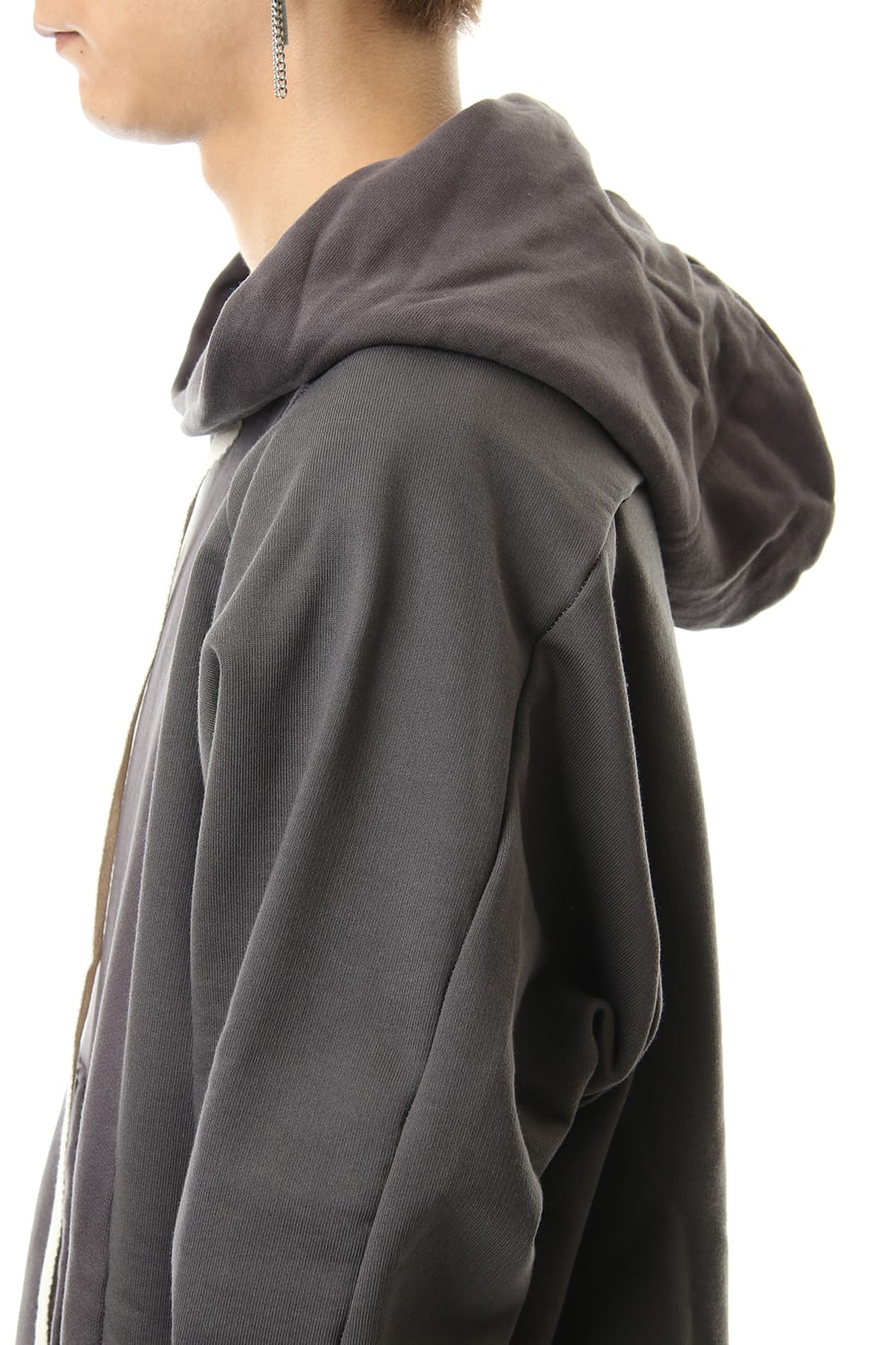 Fleece Lining Combination Hoodie - Gray