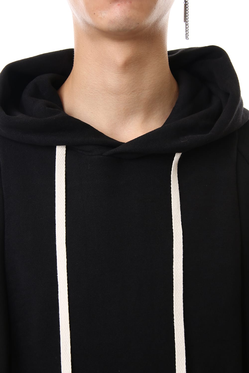 フリース ライニング コンビネーション フーディ Black