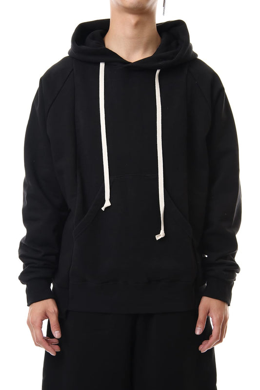 フリース ライニング コンビネーション フーディ Black