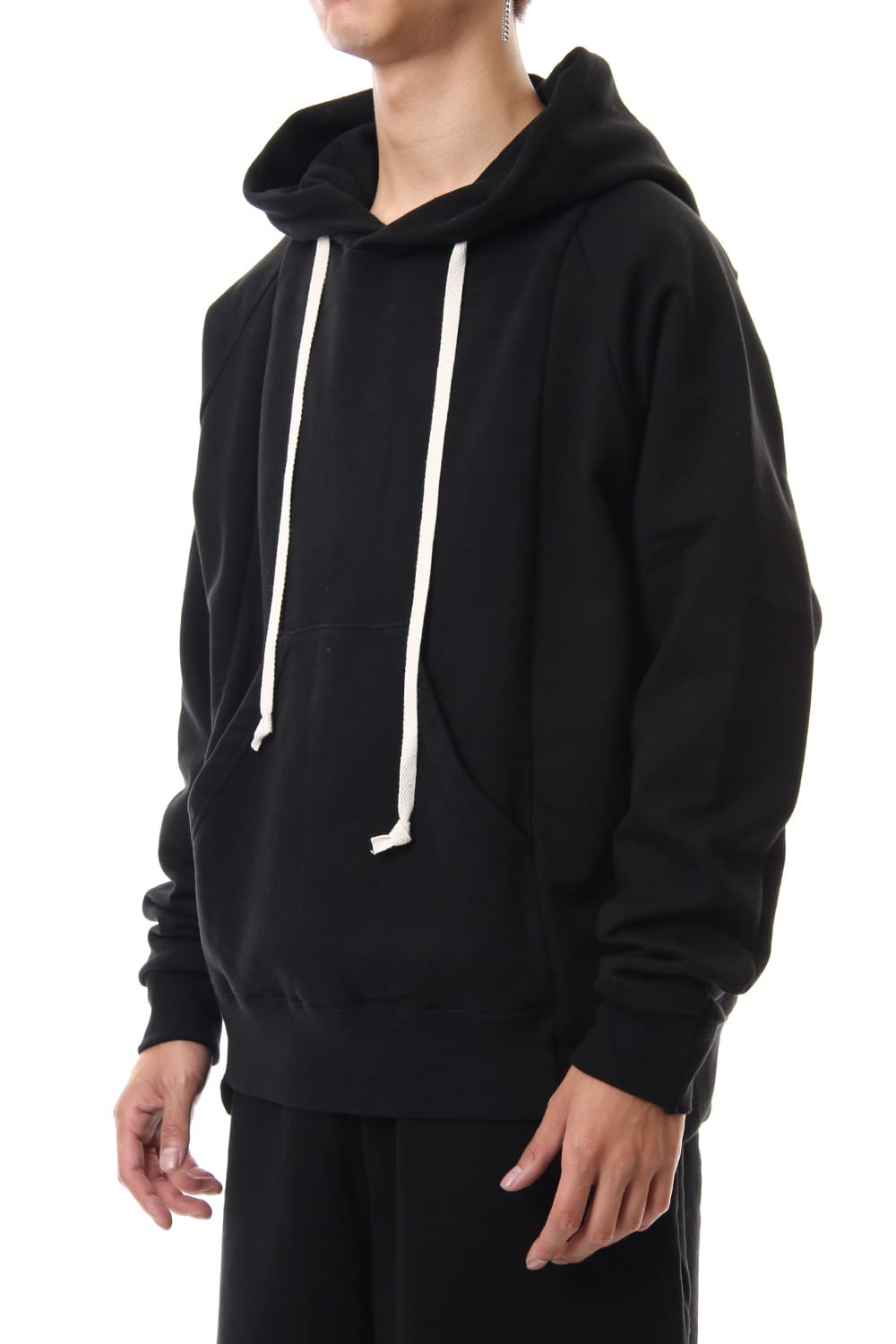 フリース ライニング コンビネーション フーディ Black