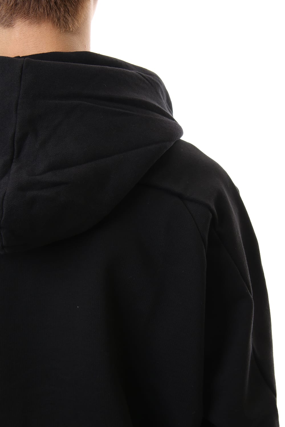 フリース ライニング コンビネーション フーディ Black