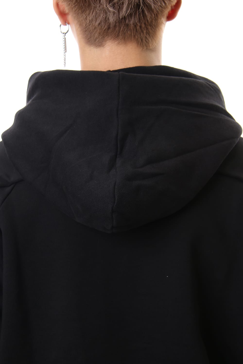 フリース ライニング コンビネーション フーディ Black