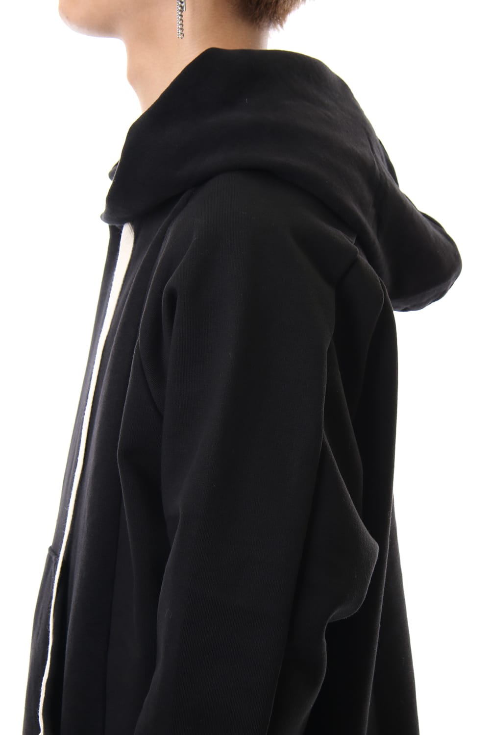 フリース ライニング コンビネーション フーディ Black